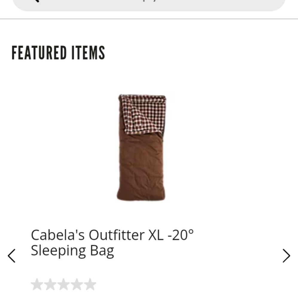 Cabela's sleeping bag